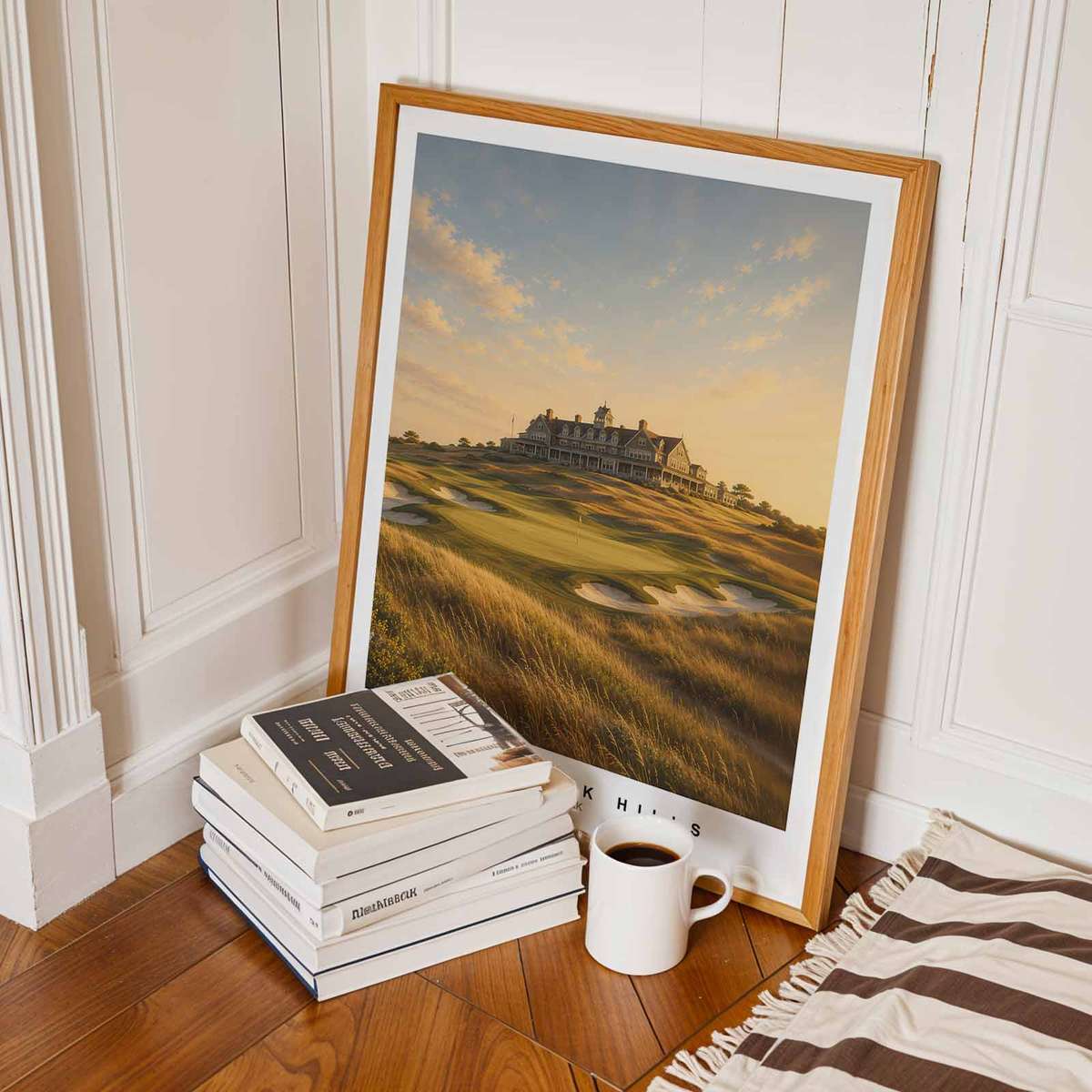Shinnecock Hills as Wall Art: Horizon, Dune Grasses and Seaside Light wall art preview with detailed poster presentation