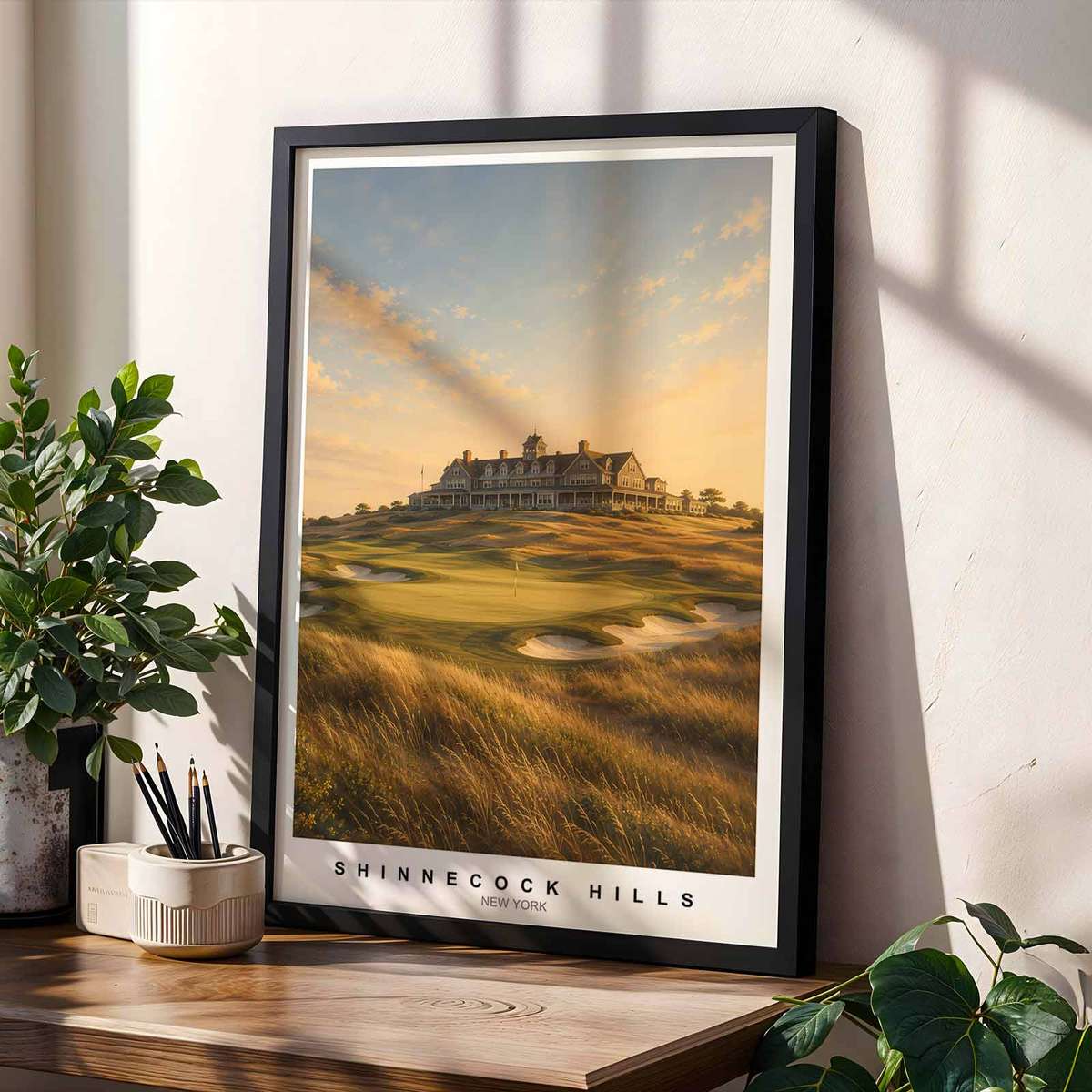 Atmospheric detail showing seaside haze, low grasses and light interplay at Shinnecock Hills