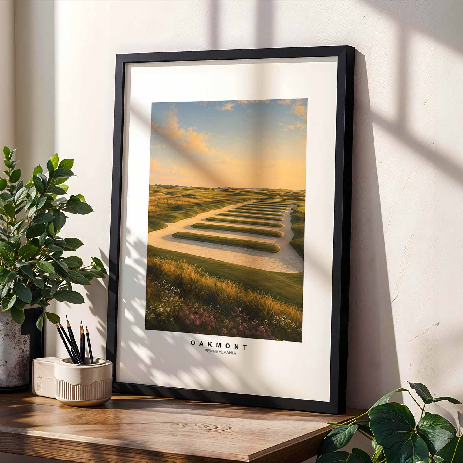 Soft-lit Oakmont green edge creating a feeling of quiet elegance and meticulous care